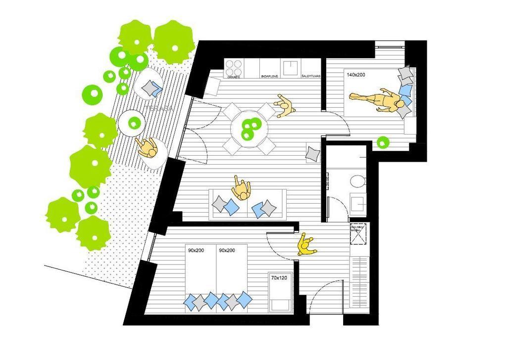 Misko Apartamentai Juodkrantė 객실 사진